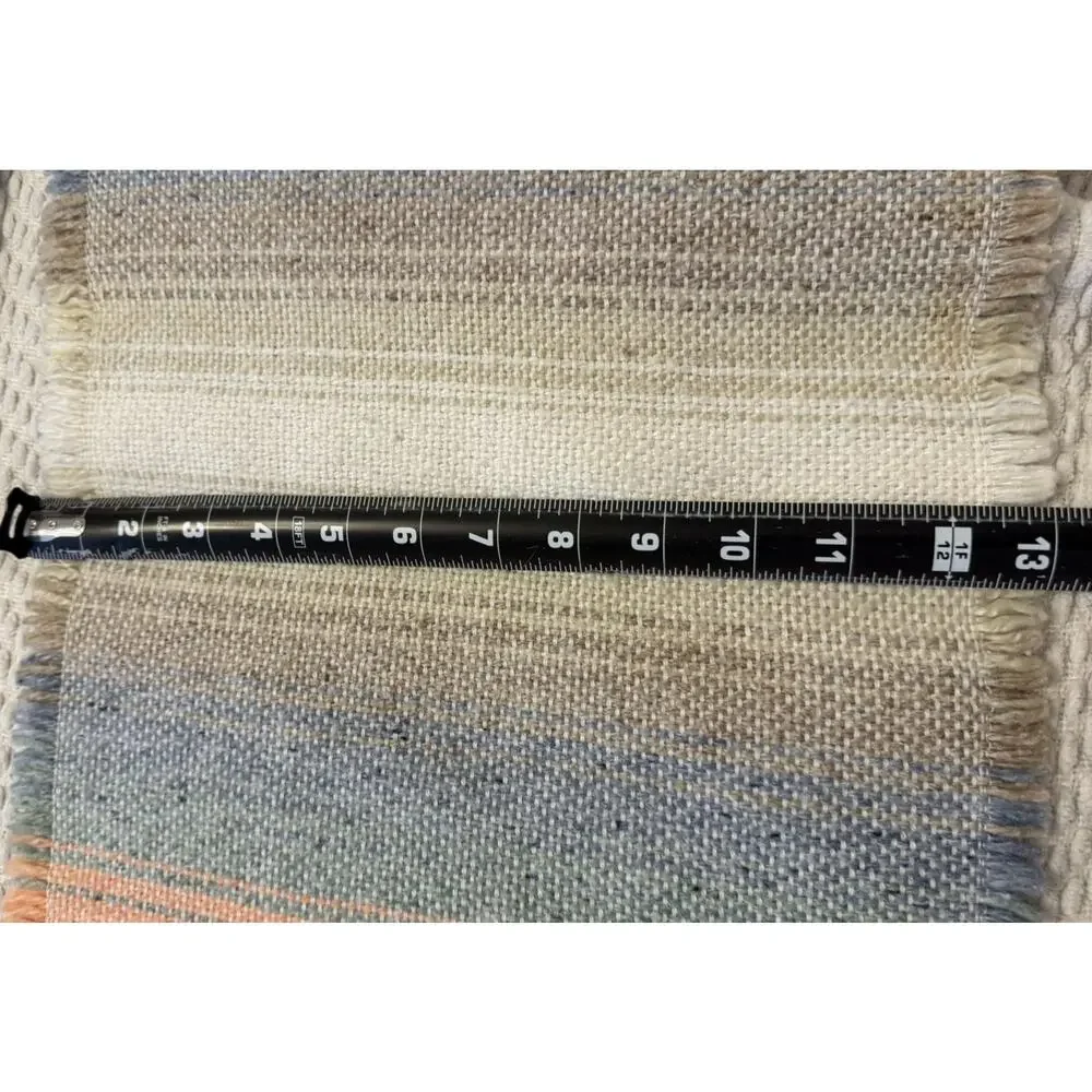 Vintage Handwoven Placemats SET Of 4 Multicolor Fringed Boho 3053/20